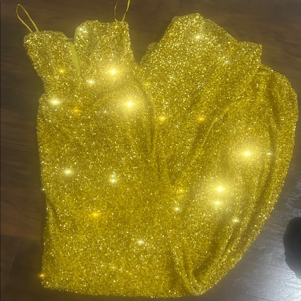 Sparkling Gold Sequin Gown